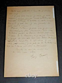 Serge Basset Lettre Autographe Signee Milan Brescia Italie 1914-18 Censure