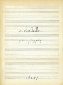 Serge GAINSBOURG Manuscrit musical autographe signé En relisant ta lettre