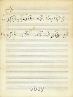Serge GAINSBOURG Manuscrit musical autographe signé En relisant ta lettre