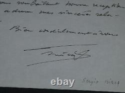 Sergio BIRGA Lettre autographe signée à François Bricq à propos de photos 1989