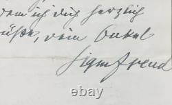 Sigmund FREUD Lettre autographe signée Publication Intro. À Psychanalyse