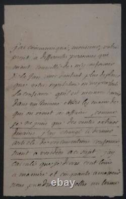 Stanislas Le chevalier de BOUFFLERS Lettre autographe signée, 1762, 3 pages