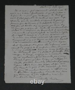 Sully PRUDHOMME LETTRE AUTOGRAPHE SIGNÉE À Georges LAFENESTRE Poésies 1903