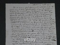 Sully PRUDHOMME LETTRE AUTOGRAPHE SIGNÉE À Georges LAFENESTRE Poésies 1903