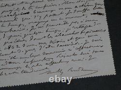 Sully PRUDHOMME LETTRE AUTOGRAPHE SIGNÉE À Georges LAFENESTRE Poésies 1903