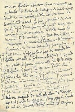 Sylvain BONMARIAGE lettre autographe signée à M. Rostand sur Proust amoureux Sylvain BONMARIAGE lettre autographe signée à M. Rostand sur Proust amoureux