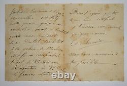 THEUNISSEN Corneille LETTRE AUTOGRAPHE SIGNÉE, PARIS, JUIN 1889