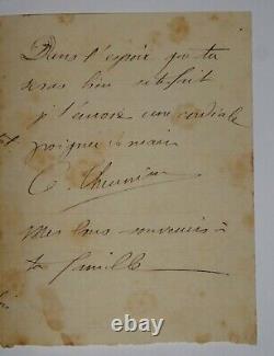 THEUNISSEN Corneille LETTRE AUTOGRAPHE SIGNÉE, PARIS, JUIN 1889