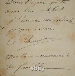 THEUNISSEN Corneille LETTRE AUTOGRAPHE SIGNÉE, PARIS, JUIN 1889