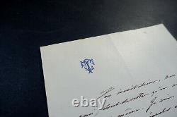 TISSOT Charles LETTRE AUTOGRAPHE SIGNEE A PROPOS D'INVITATIONS