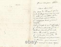 Théâtre Eugène LABICHE lettre autographe signée discours Académie française