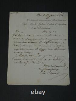 Théodore Charlet (secrétaire de Madame Royale) Lettre autographe signée- 1821
