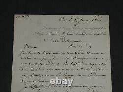 Théodore Charlet (secrétaire de Madame Royale) Lettre autographe signée- 1821
