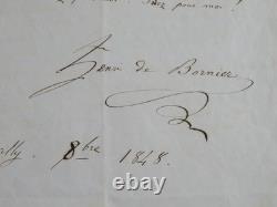 Théodore GUDIN, peintre français, lettre autographe signée, 14 février 1864