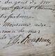 Théodore Rousseau Lettre Autographe Signée