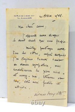 Trois lettres autographes signées à une amie collectionneuse d'autographes 1929