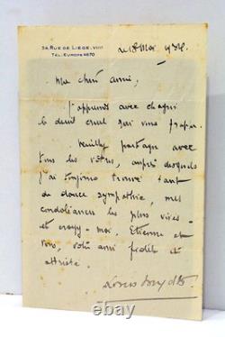 Trois lettres autographes signées à une amie collectionneuse d'autographes 1929