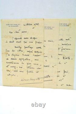 Trois lettres autographes signées à une amie collectionneuse d'autographes 1929
