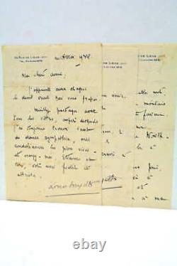 Trois lettres autographes signées à une amie collectionneuse d'autographes 1929