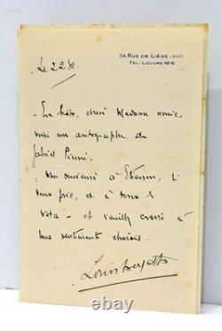 Trois lettres autographes signées à une amie collectionneuse d'autographes 1929