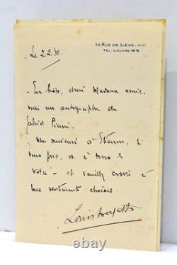 Trois lettres autographes signées à une amie collectionneuse d'autographes 1929