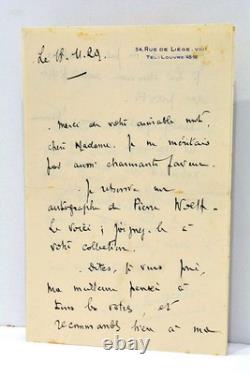 Trois lettres autographes signées à une amie collectionneuse d'autographes 1929