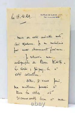 Trois lettres autographes signées à une amie collectionneuse d'autographes 1929