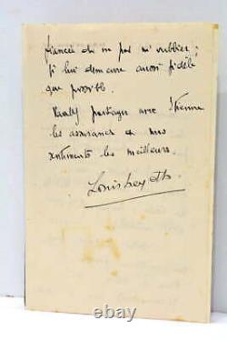 Trois lettres autographes signées à une amie collectionneuse d'autographes 1929