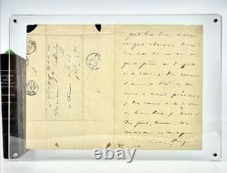 VICTOR HUGO Lettre autographe signée à la poétesse Adèle Calderar