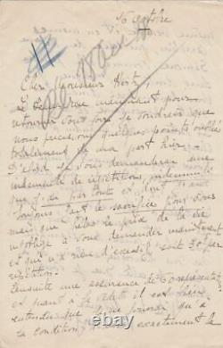 Véra SERGINE Lettre autographe signée à Henri HERTZ