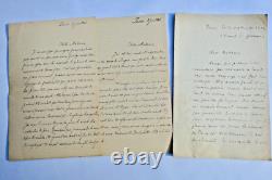 Victor Brochard 3 belles lettres autographes signées