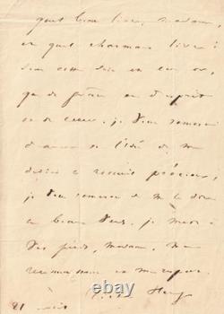 Victor HUGO Belle lettre autographe signée 1844