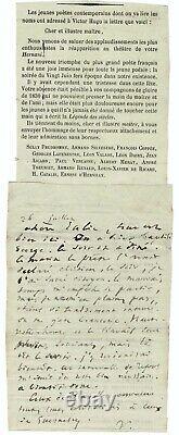 Victor HUGO Lettre autographe signée à J. Chenay. Le baptême de Georges. 1867