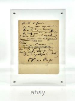 Victor HUGO encourage Ferdinand Buisson Lettre autographe signée Guernesey