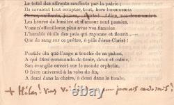 Victor HUGO encourage Ferdinand Buisson Lettre autographe signée Guernesey