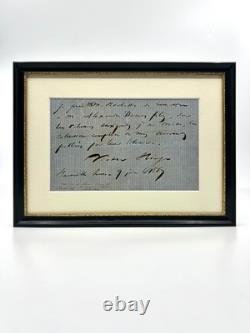 Victor HUGO lettre autographe signée à Alexandre Dumas fils Hachette