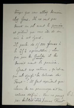 Victorin JONCIÈRES LETTRE AUTOGRAPHE SIGNÉE À Louis GALLET