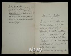 Victorin JONCIÈRES LETTRE AUTOGRAPHE SIGNÉE À Louis GALLET