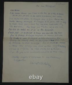 Vincent O'Sullivan LETTRE AUTOGRAPHE SIGNÉE, critique d'Edgar Allan POE