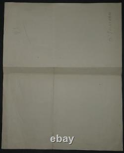 Vincent O'Sullivan LETTRE AUTOGRAPHE SIGNÉE, critique d'Edgar Allan POE