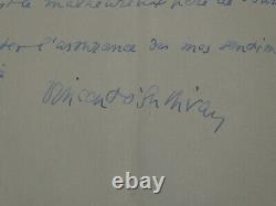 Vincent O'Sullivan LETTRE AUTOGRAPHE SIGNÉE, critique d'Edgar Allan POE