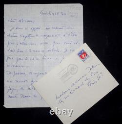 Violette LEDUC LETTRE AUTOGRAPHE DE 2 PAGES SIGNÉE À Adriana SALEM, 1965