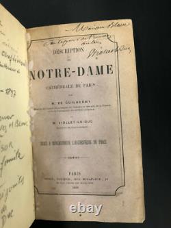 Viollet le duc / Description de Notre-Dame / 1856 / signé / lettres autographes