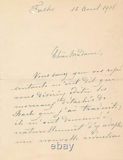 Violon Henriette Fuchs 5 lettre autographe signée cantate bach