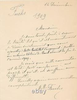 Violon Henriette Fuchs 5 lettre autographe signée cantate bach