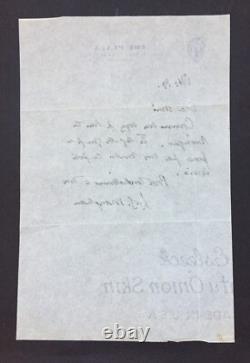 W. Somerset MAUGHAM Lettre autographe signée Je suis en Amérique