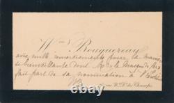 William BOUGUEREAU carte visite autographe signée masque de fer peinture