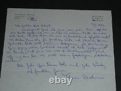 Yohanan Boehm -Lettre autographe signée et photo dédicacée, à Jérusalem 1984