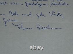Yohanan Boehm -Lettre autographe signée et photo dédicacée, à Jérusalem 1984