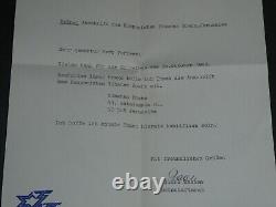 Yohanan Boehm -Lettre autographe signée et photo dédicacée, à Jérusalem 1984